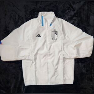 NEW AND AUTHENTIC ADIDAS BELGIAN SOCCER JACKET QATAR 2022 MEN SIZE SMALL